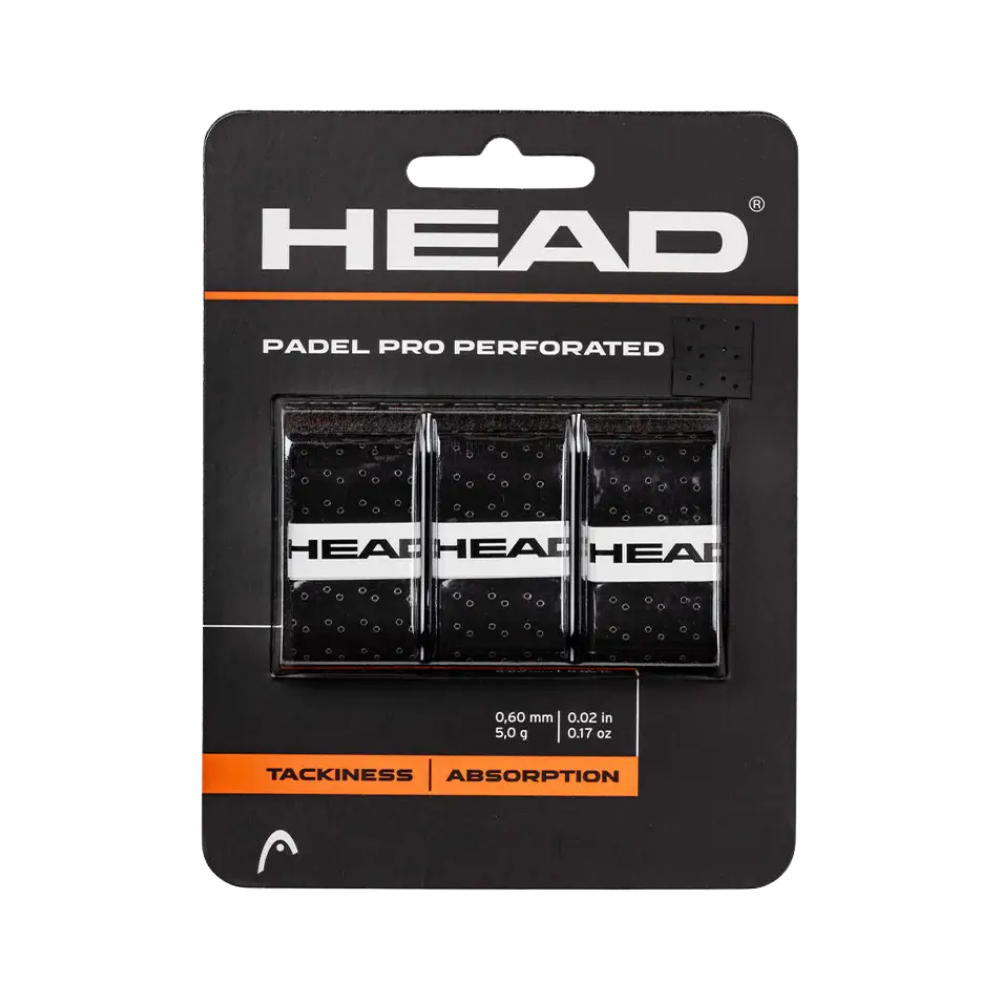 Head Overgrip Pro, perforiert, schwarz